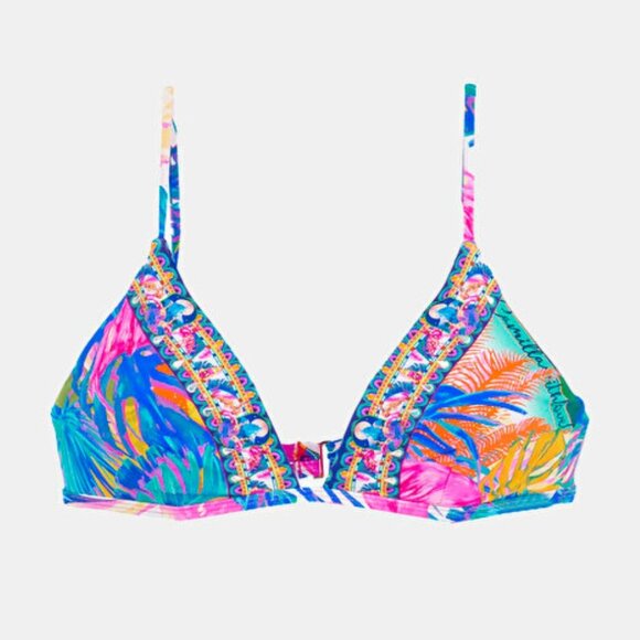 CAMILLA Bikini Top Flamenco Flamingo Tri Bra Size XS Bright Neon Colors - Picture 7 of 11